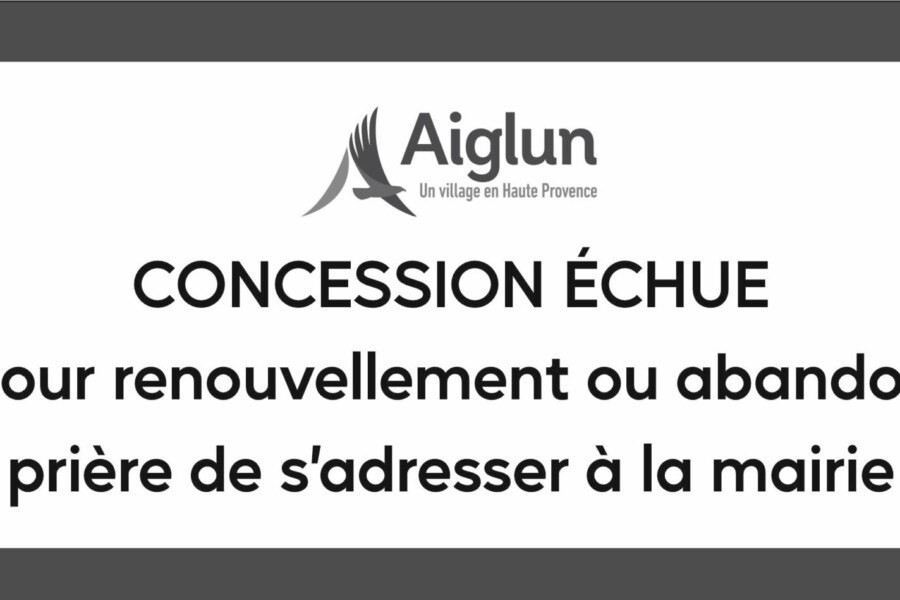 Régularisation des concessions échues